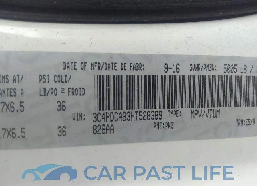 3C4PDCAB3HT528389# 9