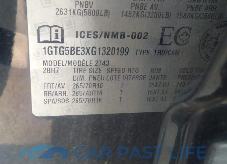1GTG5BE3XG1320199# 9