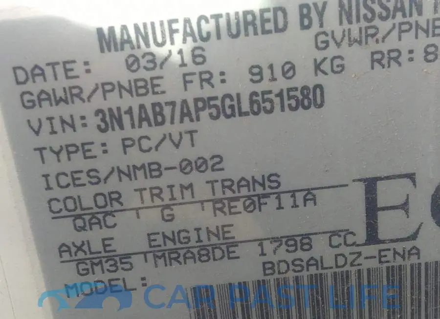 3N1AB7AP5GL651580# 9