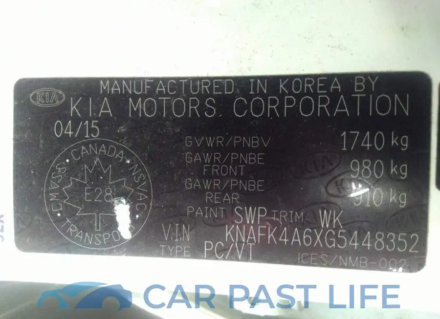 KNAFK4A6XG5448352# 9