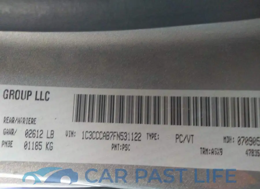 1C3CCCAB7FN531122# 9