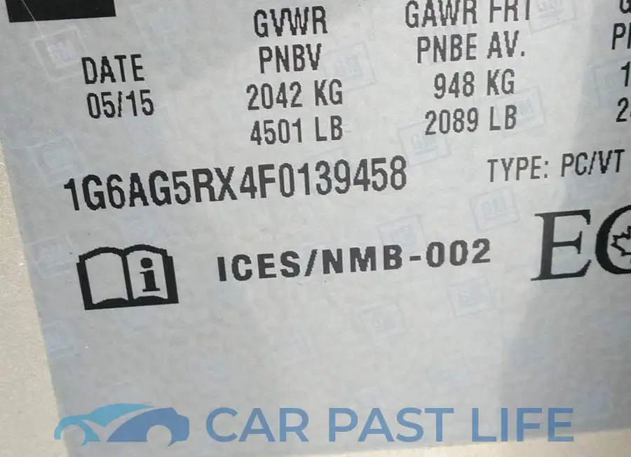 1G6AG5RX4F0139458# 9