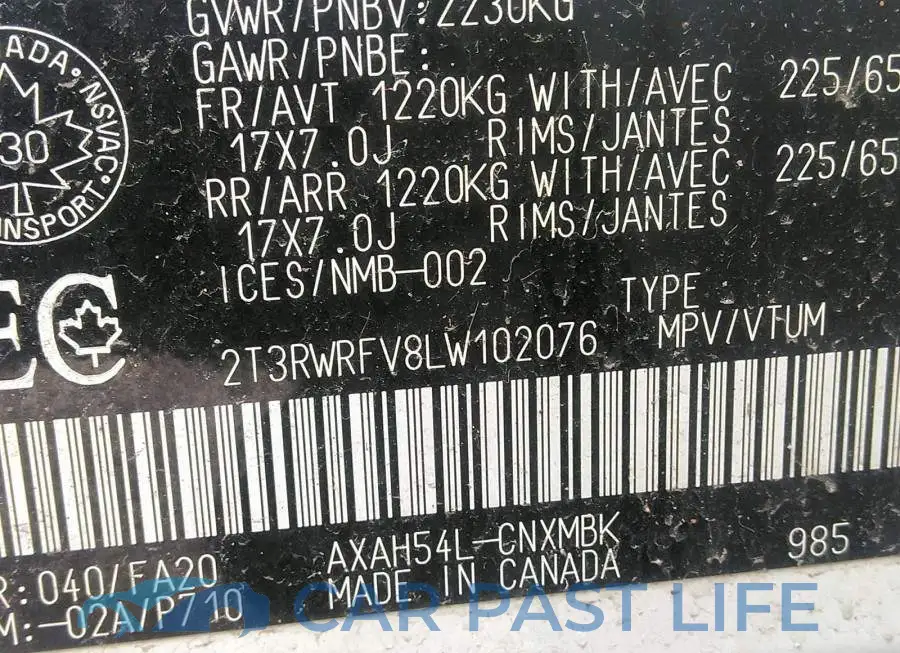 2T3RWRFV8LW102076# 9