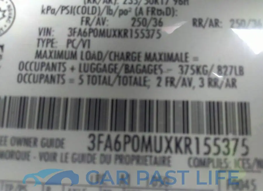 3FA6P0MUXKR155375# 9