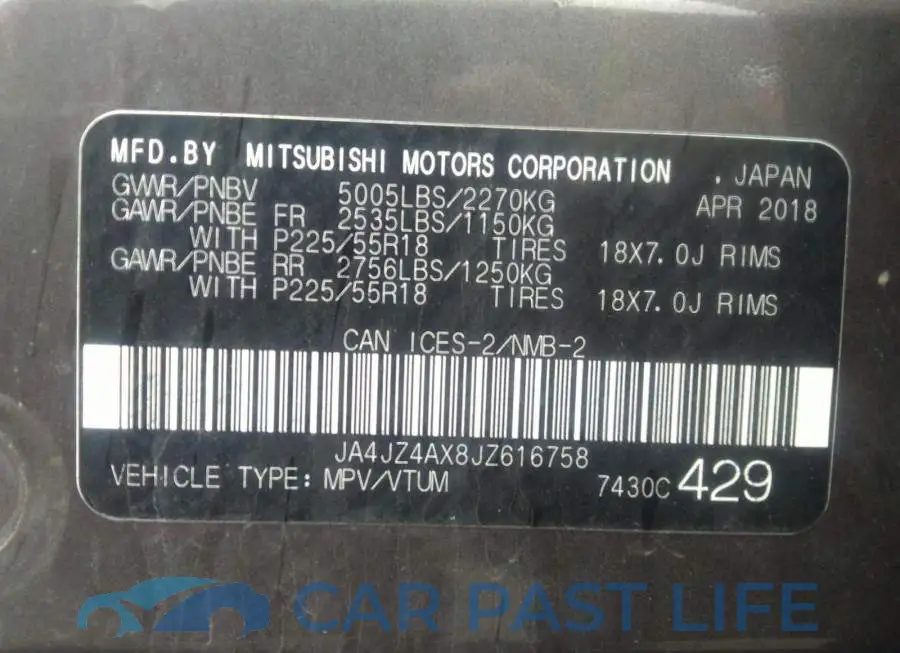 JA4JZ4AX8JZ616758# 9