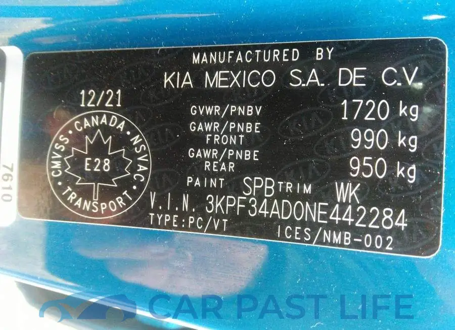 3KPF34AD0NE442284# 9