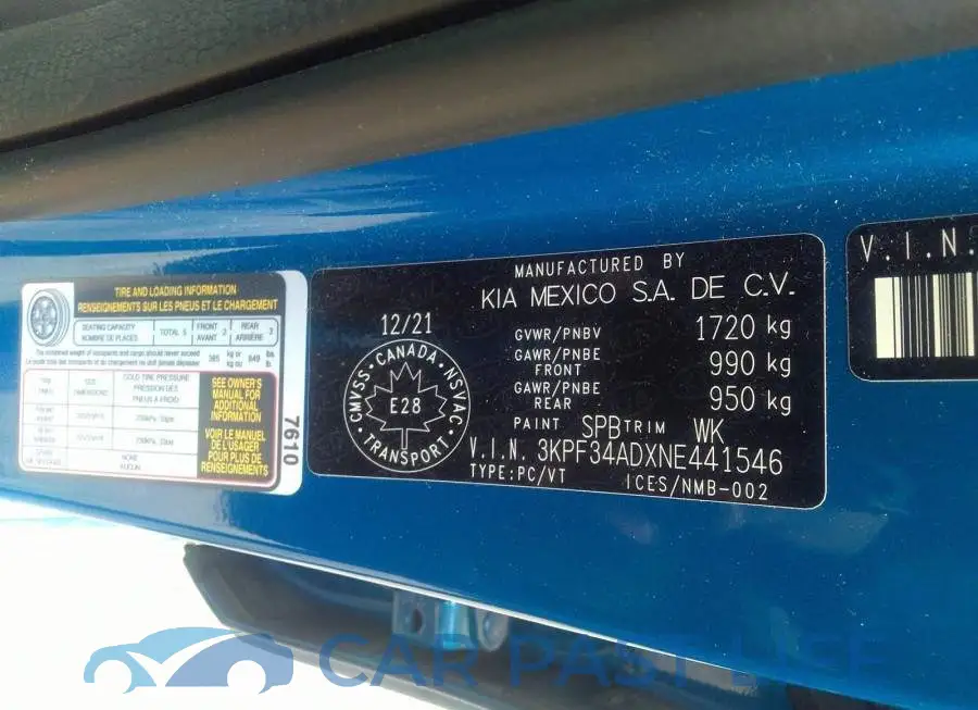 3KPF34ADXNE441546# 9
