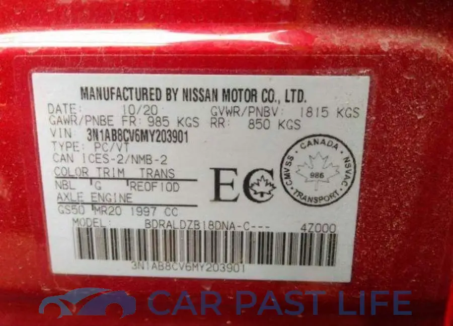 3N1AB8CV6MY203901# 10