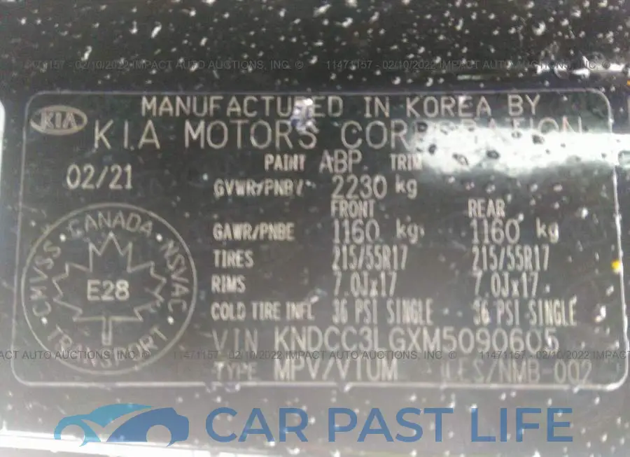 KNDCC3LGXM5090605# 9