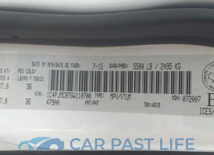 1C4PJMCB7GW110700# 9