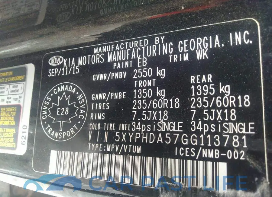 5XYPHDA57GG113781# 9