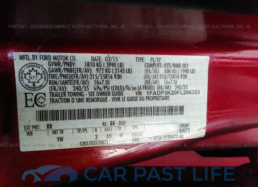 1FADP3K20FL266323# 9
