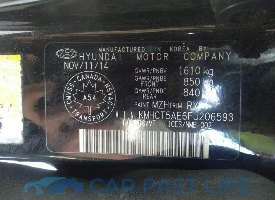 KMHCT5AE6FU206593# 9