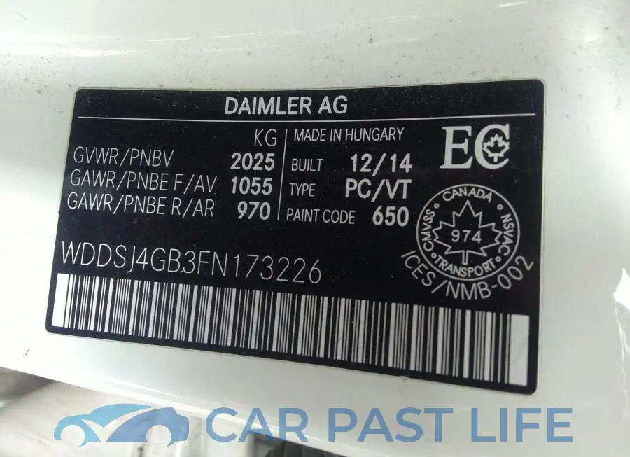 WDDSJ4GB3FN173226# 9