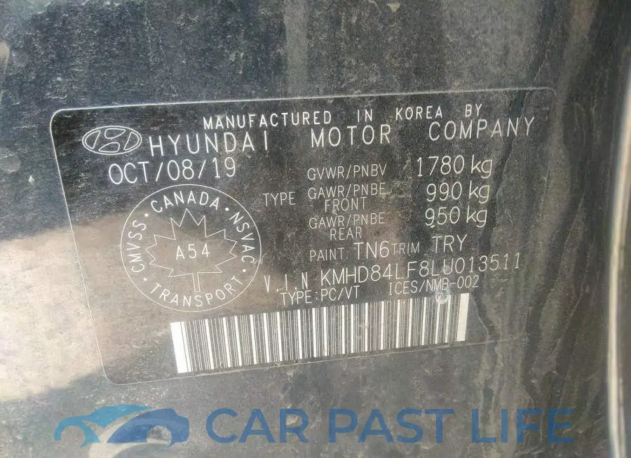 KMHD84LF8LU013511# 9