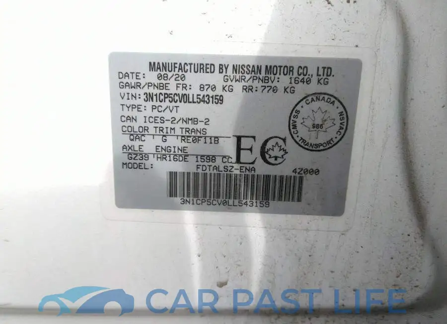 3N1CP5CV0LL543159# 9