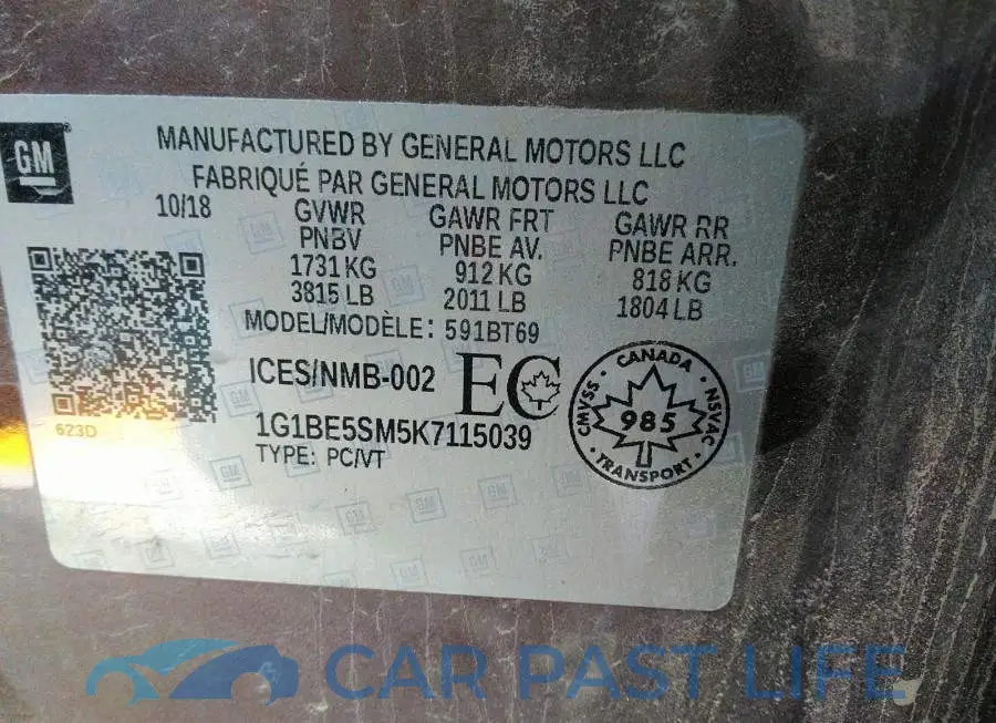 1G1BE5SM5K7115039# 9