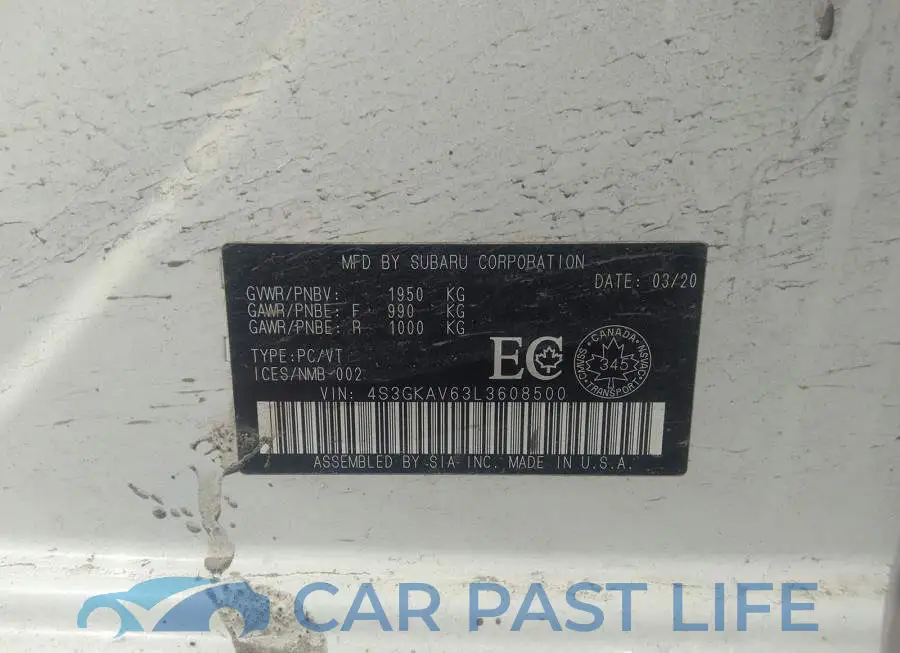 4S3GKAV63L3608500# 9