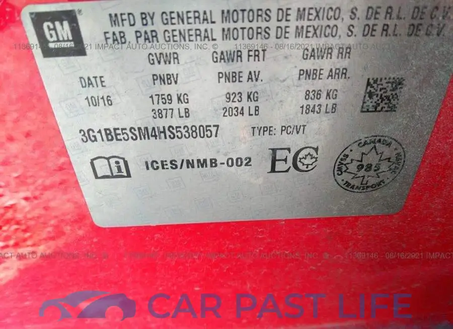 3G1BE5SM4HS538057# 9