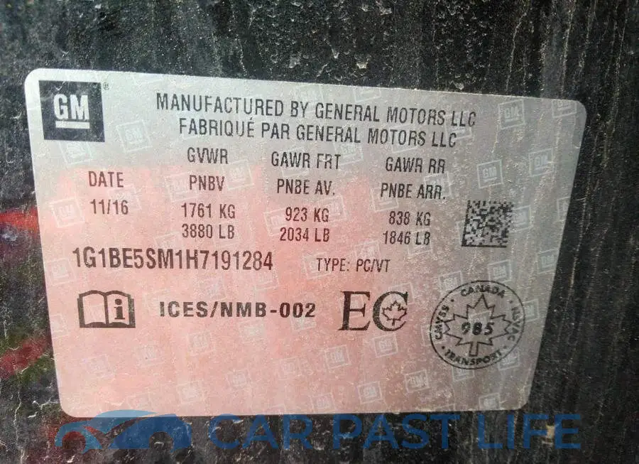 1G1BE5SM1H7191284# 9