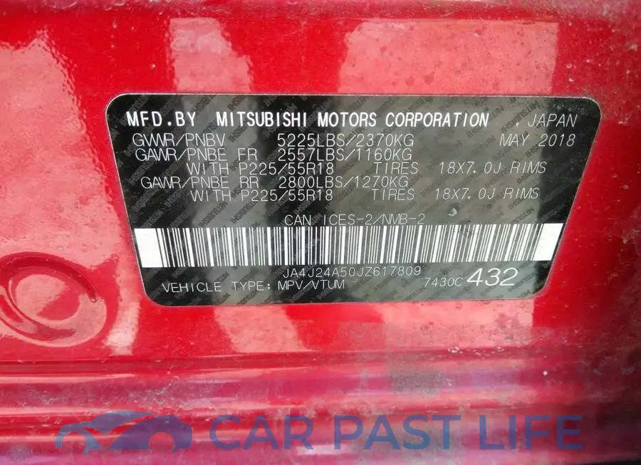 JA4J24A50JZ617809# 9