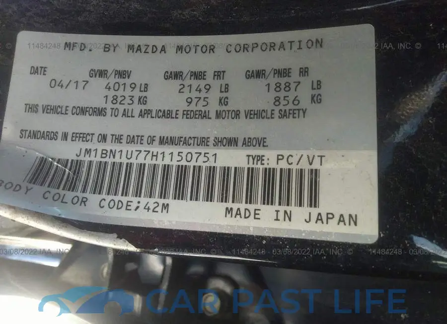 JM1BN1U77H1150751# 9