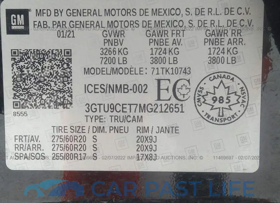 3GTU9CET7MG212651# 9