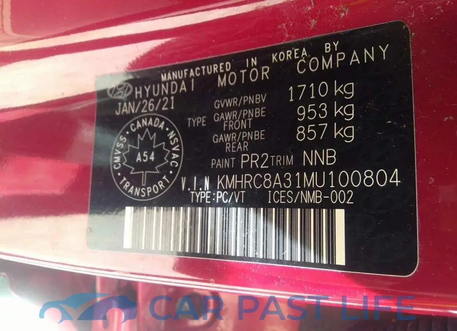 KMHRC8A31MU100804# 9