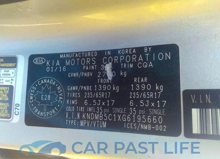 KNDMB5C1XG6195660# 9