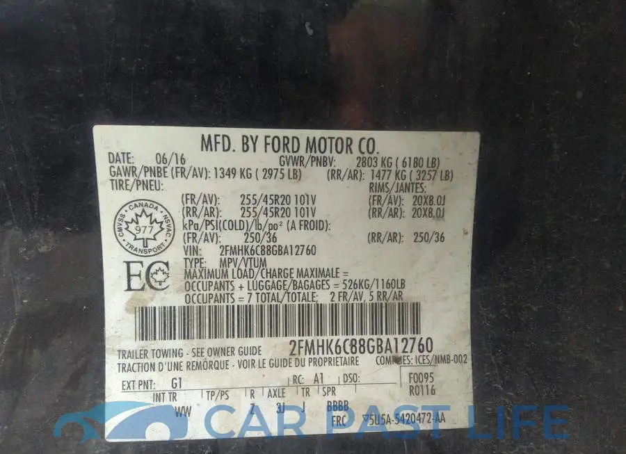 2FMHK6C88GBA12760# 9