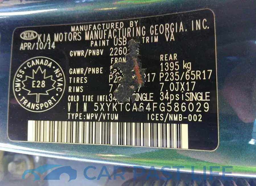 5XYKTCA64FG586029# 9