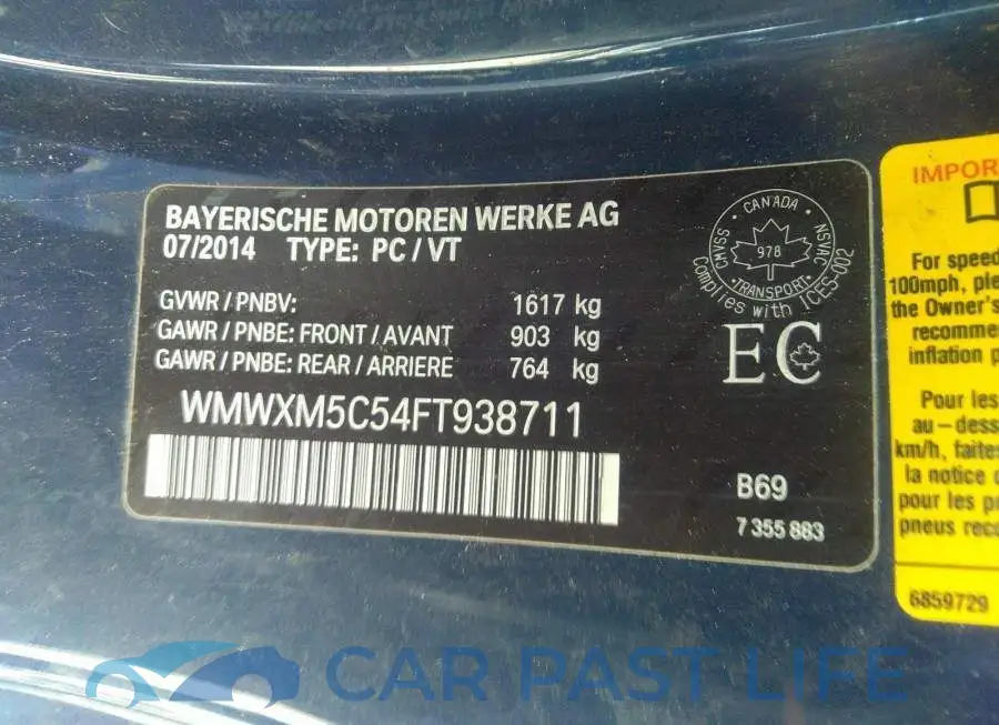 WMWXM5C54FT938711# 9