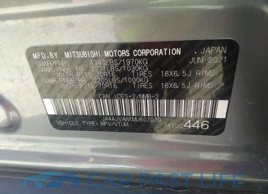 JA4AJVAW1MU607079# 9