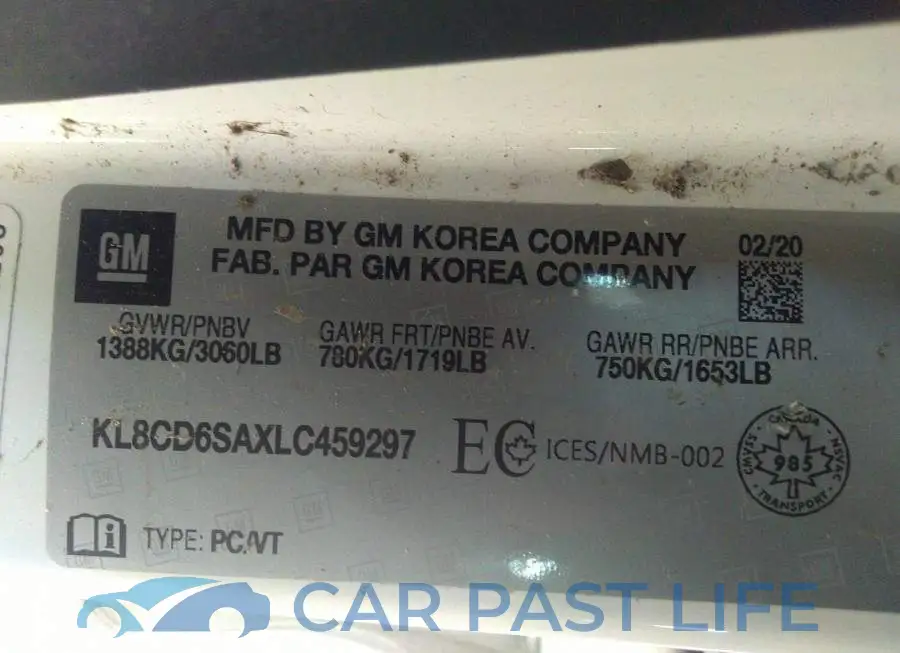 KL8CD6SAXLC459297# 9