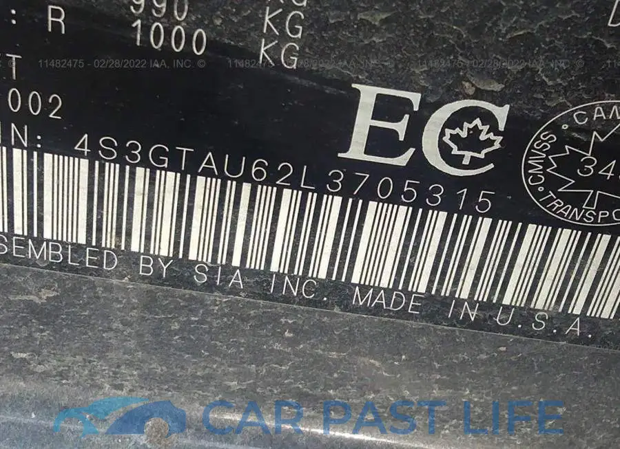 4S3GTAU62L3705315# 9