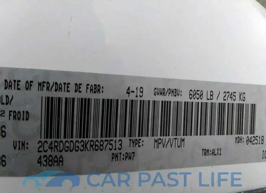 2C4RDGDG3KR687513# 9