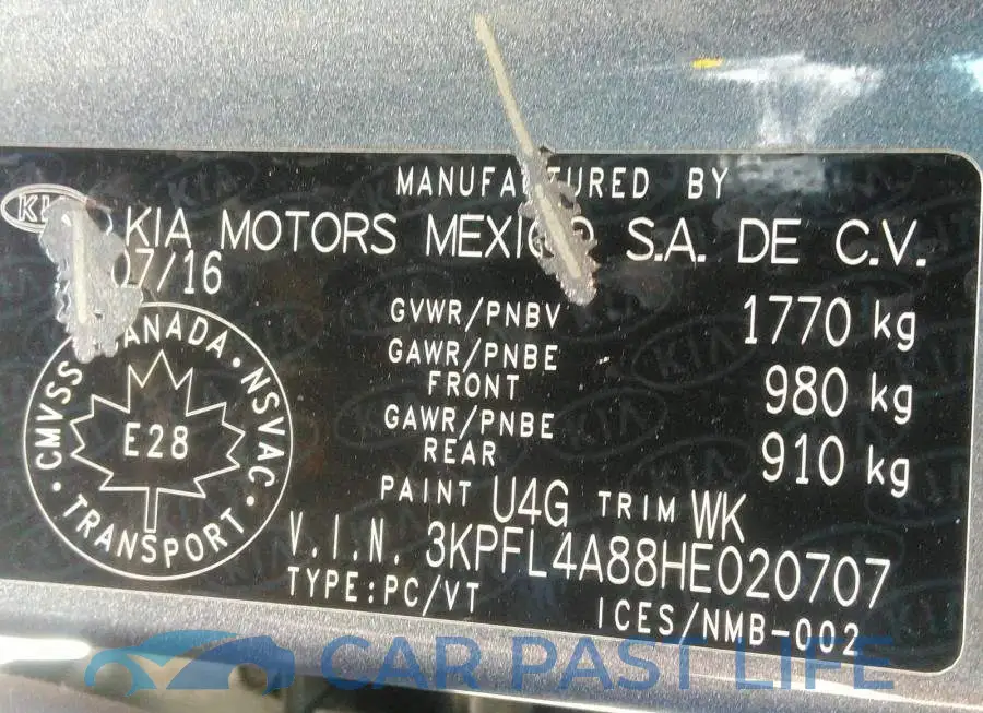3KPFL4A88HE020707# 9
