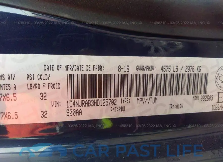 1C4NJRAB3HD125702# 9