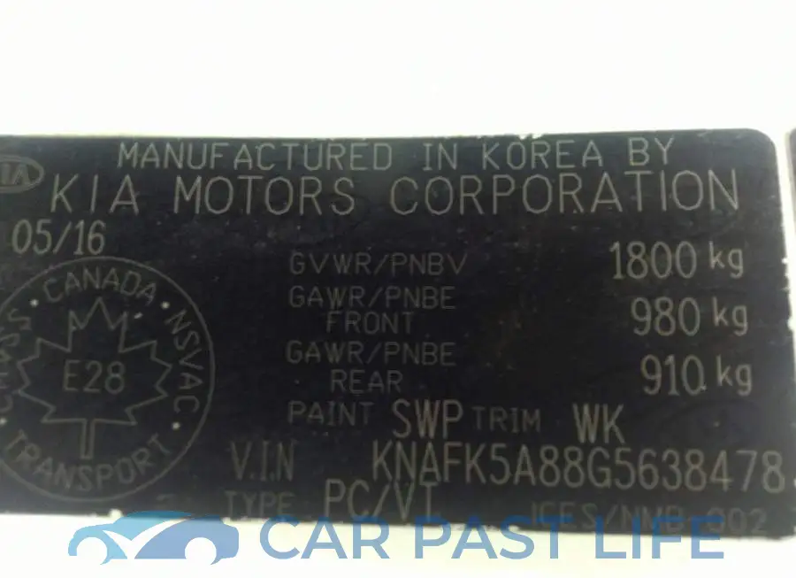 KNAFK5A88G5638478# 9