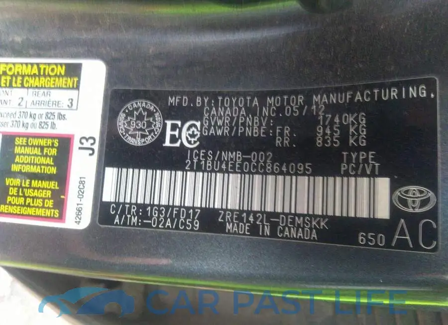 2T1BU4EE0CC864095# 9