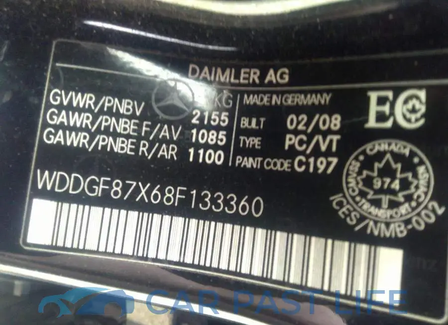 WDDGF87X68F133360# 9