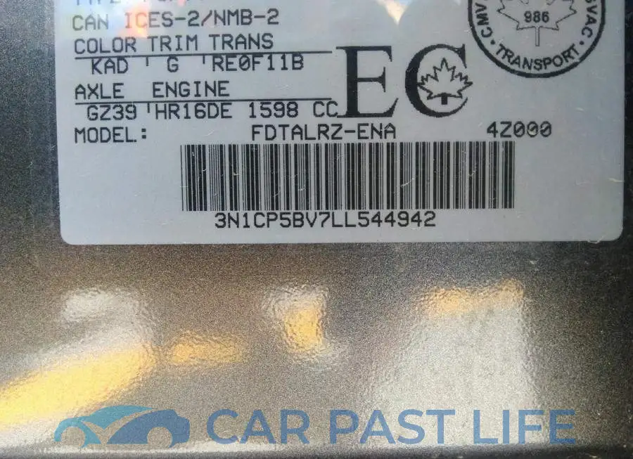 3N1CP5BV7LL544942# 9