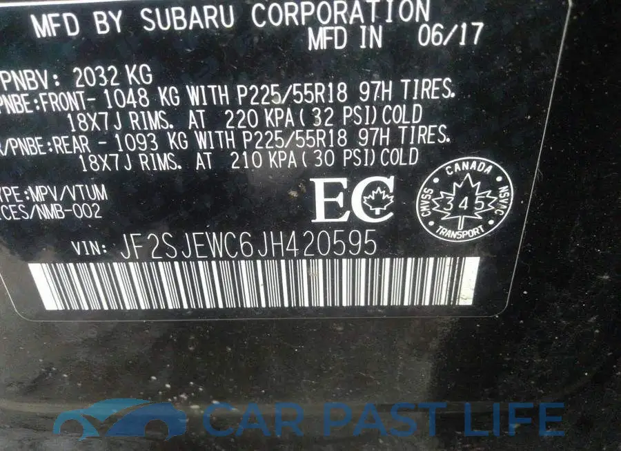 JF2SJEWC6JH420595# 9