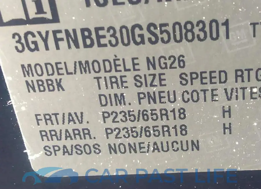 3GYFNBE30GS508301# 9