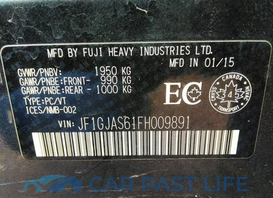 JF1GJAS61FH009891# 9
