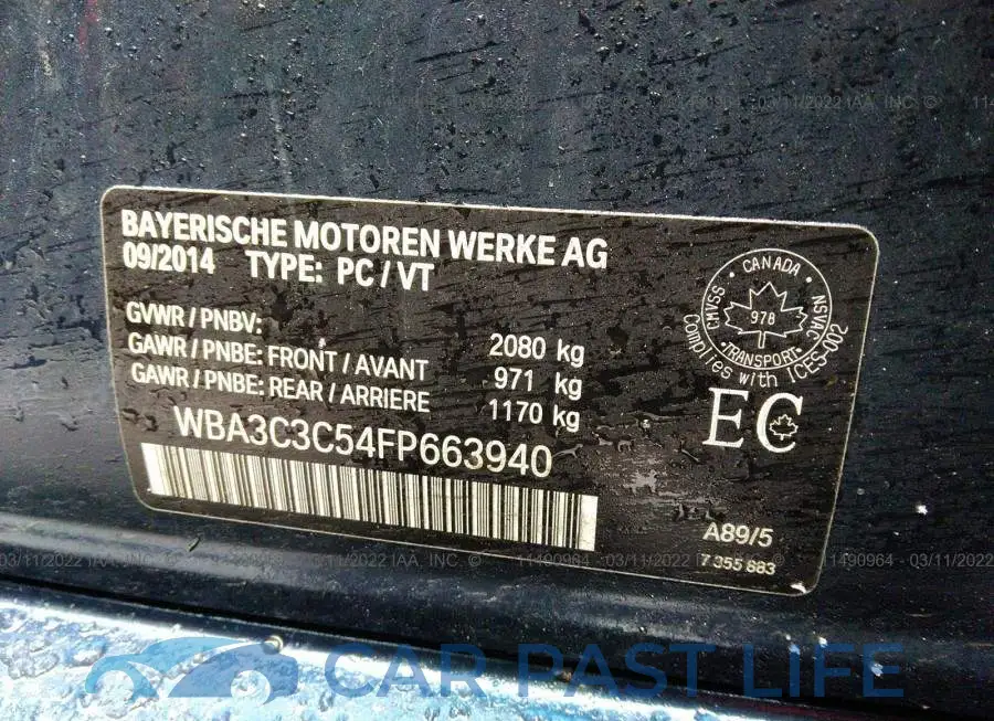 WBA3C3C54FP663940# 9