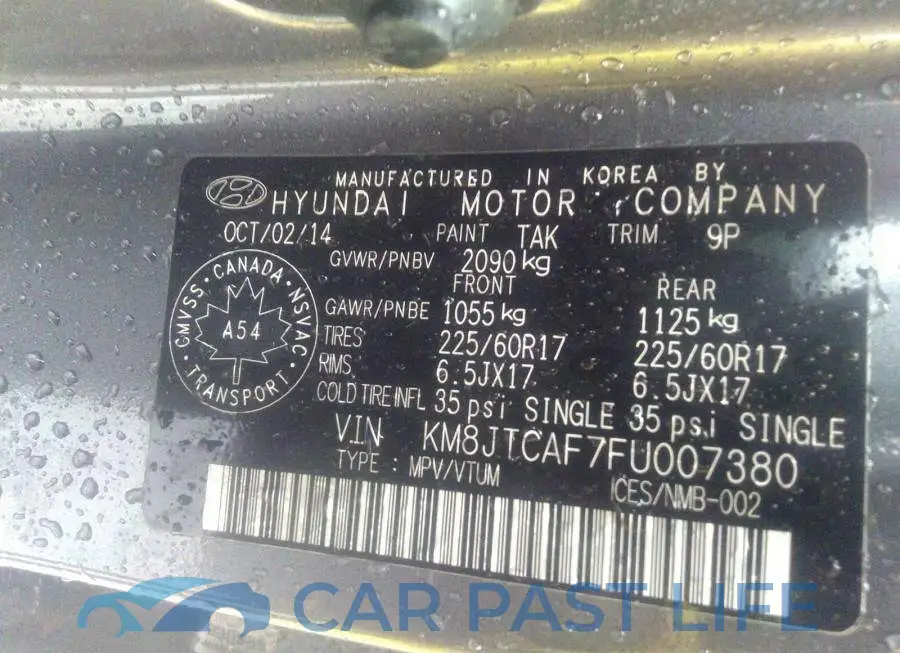 KM8JTCAF7FU007380# 9