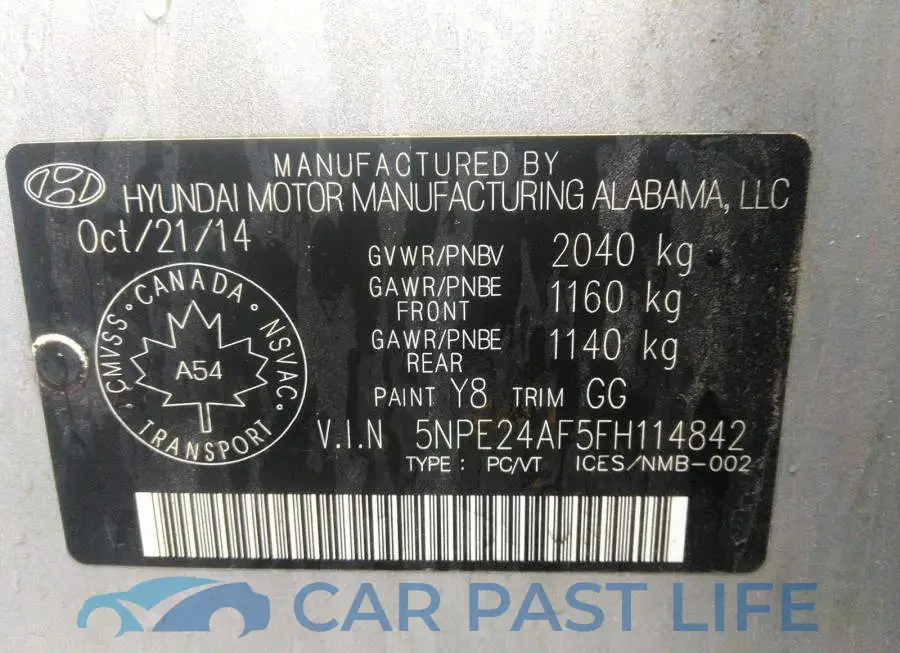 5NPE24AF5FH114842# 9