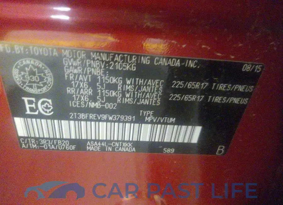 2T3BFREV9FW379391# 9