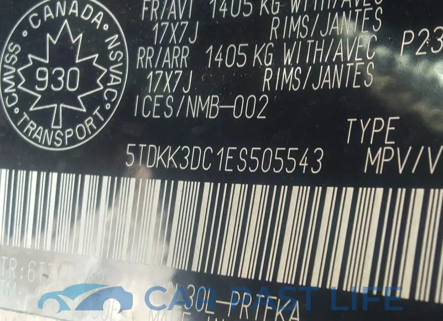 5TDKK3DC1ES505543# 9